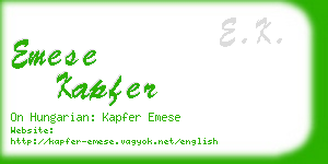 emese kapfer business card